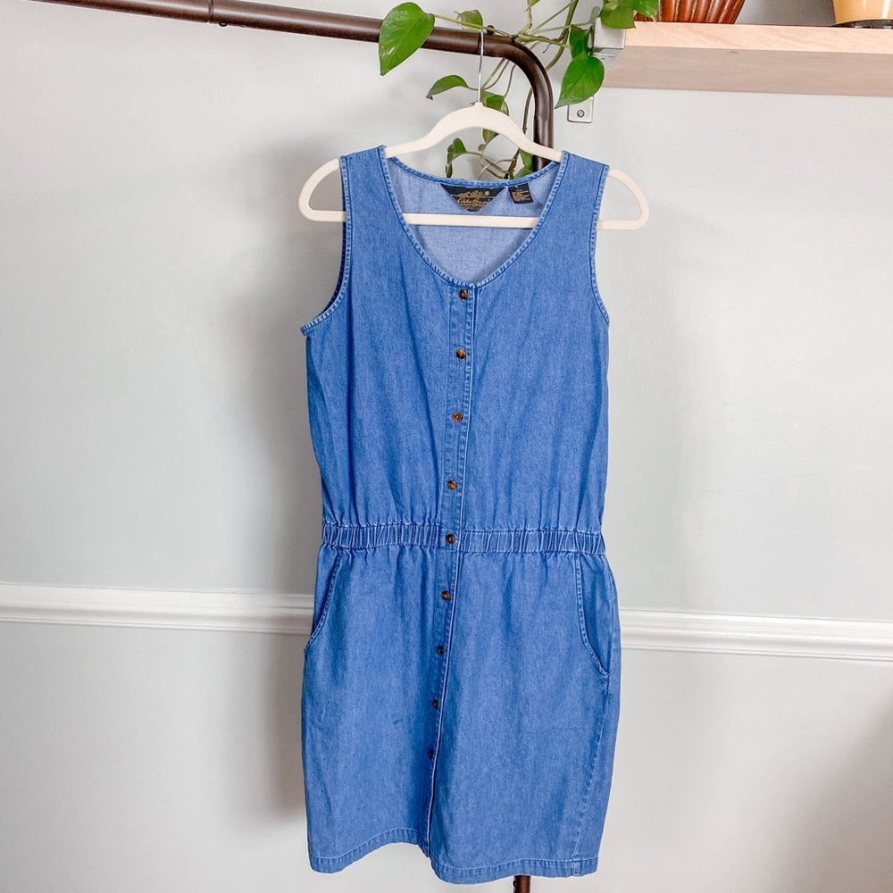Eddie Bauer Vintage Denim Jumper Dress